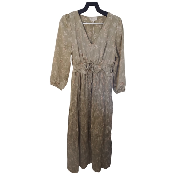 Bohme Sage Green Floral Midi Dress - Picture 4 of 8